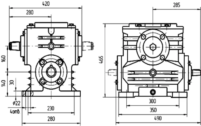 Червячный редуктор 1Ч-160 — рисунок 2
