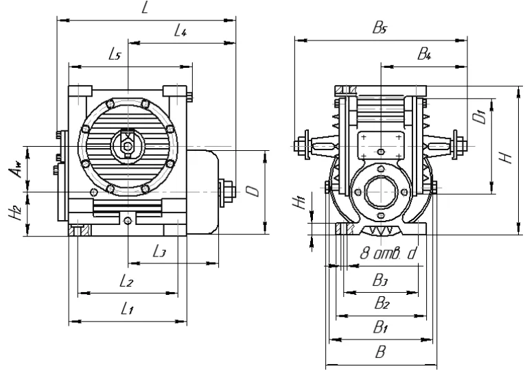 Червячные редукторы Ч-100, Ч-125, Ч-160